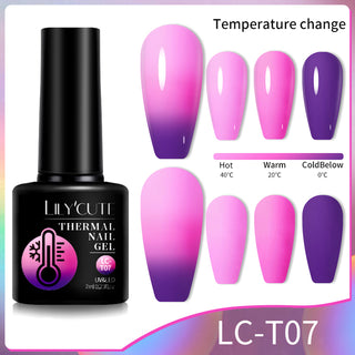 Color Changing Thermal Gel Nail Polish Winter Purpl