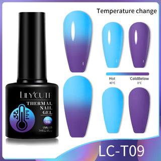 Color Changing Thermal Gel Nail Polish Winter Purpl