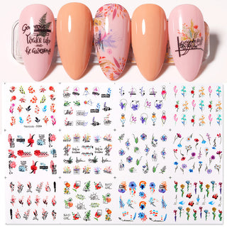 New Nail Art Watermark Sticker Art Leaves Character Decals