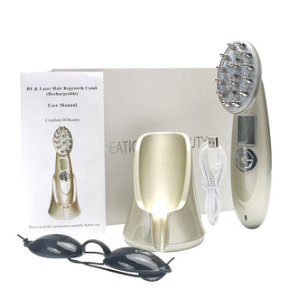 Electric Massage Comb Infrared Laser RF Radio Frequency Micro Current Multi-Point Vibration Imported Nursing Comb Cross-Border