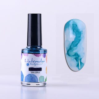 Nail Polish Glue Ink Smoke Color Sands Blooming Liquid Bubble Marble Gradient Nail Art