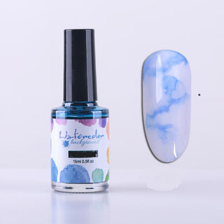 Nail Polish Glue Ink Smoke Color Sands Blooming Liquid Bubble Marble Gradient Nail Art