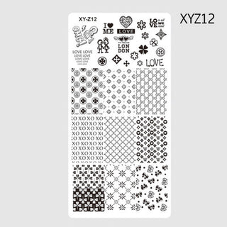 Nail Art Printing Version Printing Nail Polish Plate Template