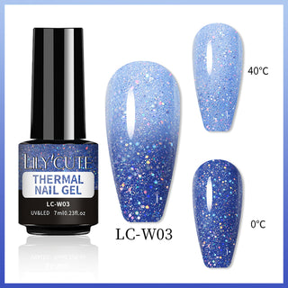 Color Changing Thermal Gel Nail Polish Winter Purpl