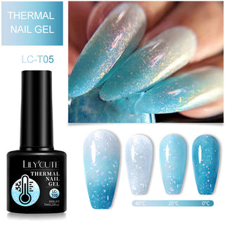 Color Changing Thermal Gel Nail Polish Winter Purpl