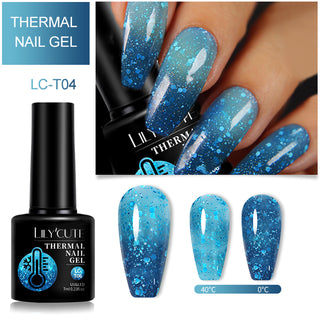 Color Changing Thermal Gel Nail Polish Winter Purpl