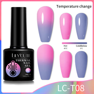 Color Changing Thermal Gel Nail Polish Winter Purpl