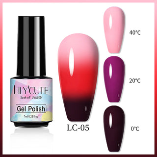 Color Changing Thermal Gel Nail Polish Winter Purpl