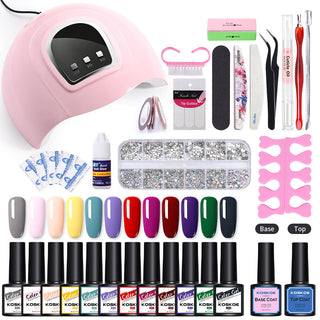 Phototherapy UV Nail Polish Glue Solid Color Sequins Nail Polish Glue Set