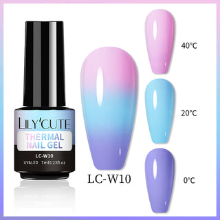 Color Changing Thermal Gel Nail Polish Winter Purpl