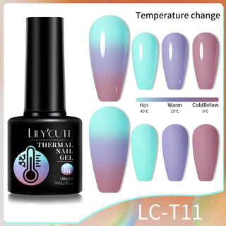 Color Changing Thermal Gel Nail Polish Winter Purpl