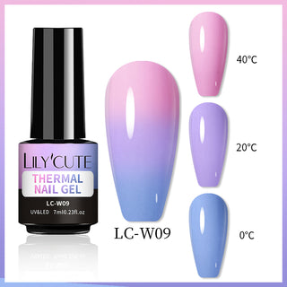 Color Changing Thermal Gel Nail Polish Winter Purpl