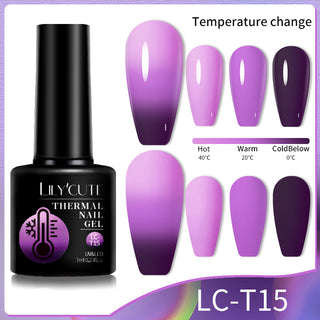 Color Changing Thermal Gel Nail Polish Winter Purpl