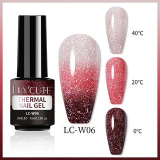 Color Changing Thermal Gel Nail Polish Winter Purpl