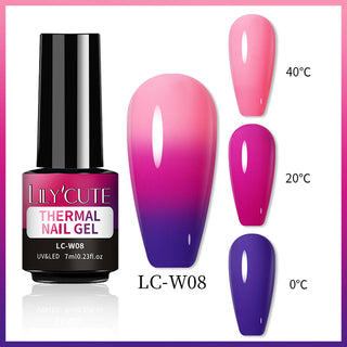 Color Changing Thermal Gel Nail Polish Winter Purpl