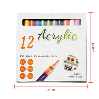 12 Colors Graffiti Pen Waterproof Drawing Painting Liner Set