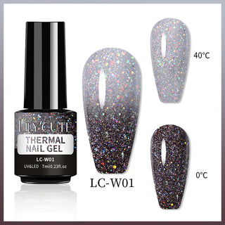 Color Changing Thermal Gel Nail Polish Winter Purpl