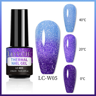 Color Changing Thermal Gel Nail Polish Winter Purpl