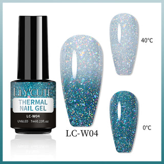 Color Changing Thermal Gel Nail Polish Winter Purpl