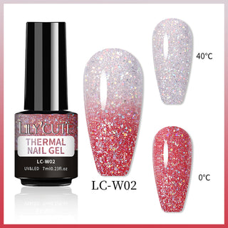 Color Changing Thermal Gel Nail Polish Winter Purpl