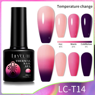 Color Changing Thermal Gel Nail Polish Winter Purpl